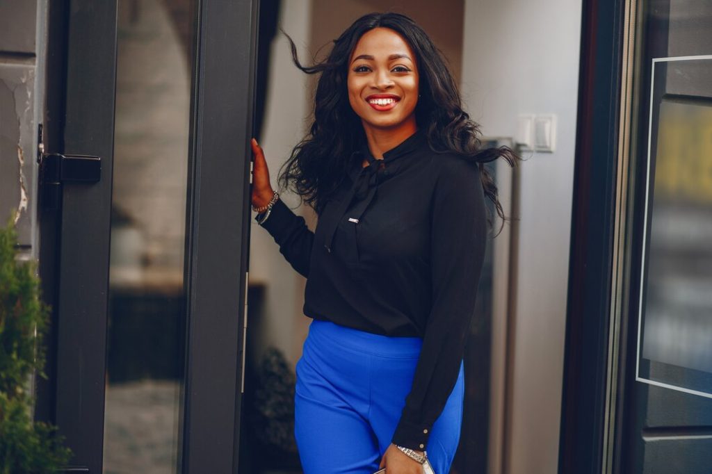 Successful American Woman Planning Her Finances in Atlanta